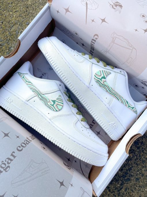Green Swirl Custom Air Force 1