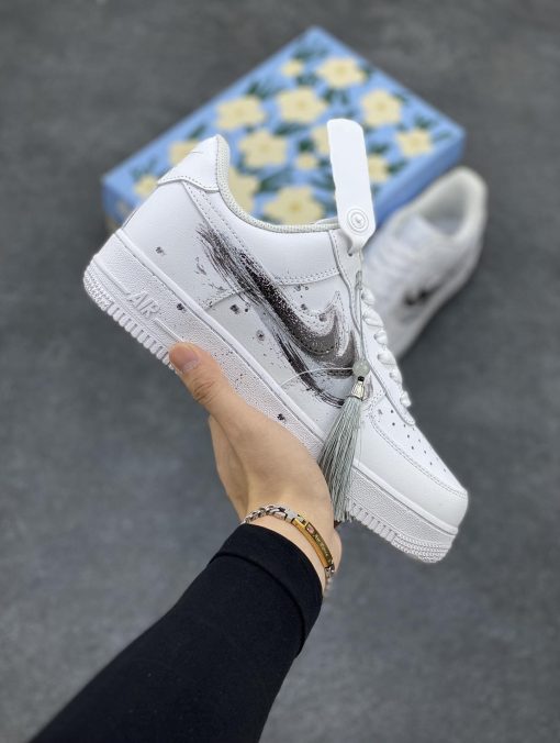 Grey Graffiti Splatter Custom Air Force 1