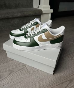 Green Brown Color Custom Air Force 1