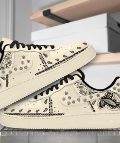 Cream Black Bandana Custom Air Force 1