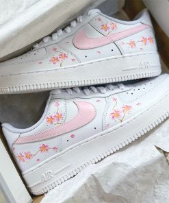 Pink Flowers Custom Air Force 1