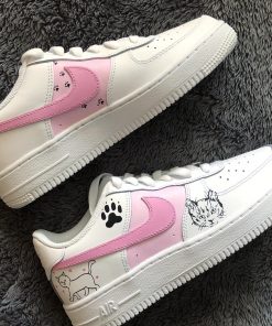 Pink Cat Swoosh Custom Air Force 1