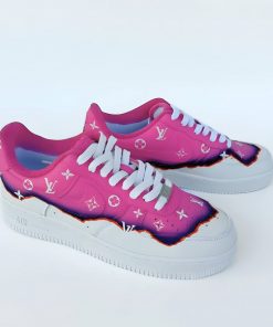 LV Pink Burn Custom Air Force 1