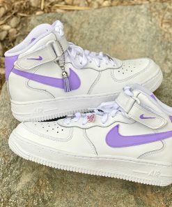 Purple Tab Tongue Swoosh Custom Air Force 1