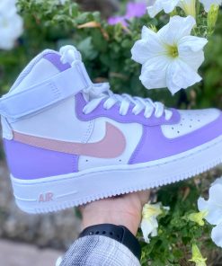 Pink Purple Swoosh Custom Air Force 1