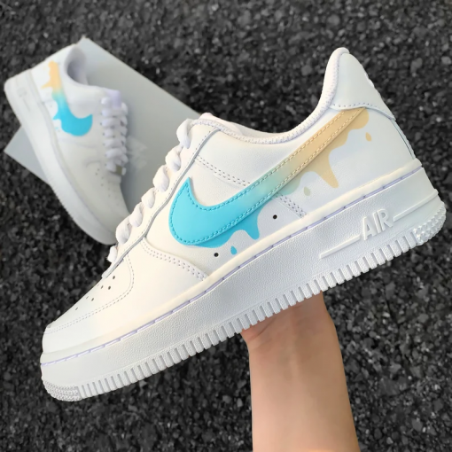 Blue Beige Gradient Custom Air Force 1