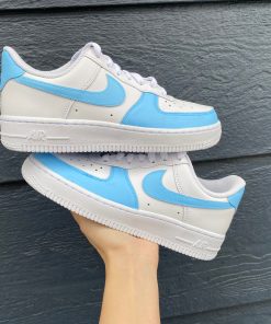 Blue Check Tab Toe Custom Air Force 1