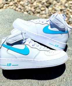 Blue Electric Check Custom Air Force 1