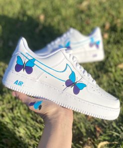 Blue Purple Butterfly Custom Air Force 1