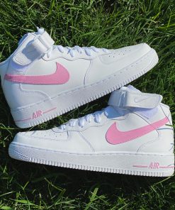 Pink Check Swoosh Custom Air Force 1