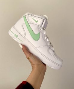 Mint Green Swoosh Custom Air Force 1