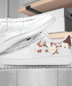 Neutral Tan Floral Custom Air Force 1