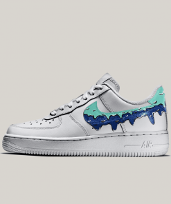 Blue Teal Donuts Custom Air Force 1