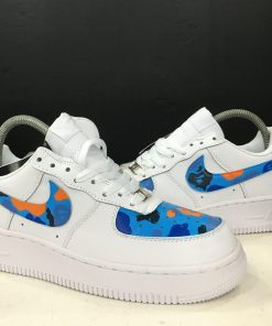 Blue Orange Camo Custom Air Force 1