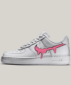 Pink Swoosh Drip Custom Air Force 1