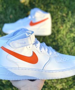 Orange Swoosh Custom Air Force 1