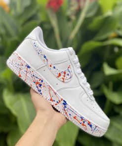 Orange Blue Splatter Custom Air Force 1