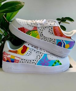 Pattern Color Custom Air Force 1, Hand Painted Sneaker, Color Painted Shoes