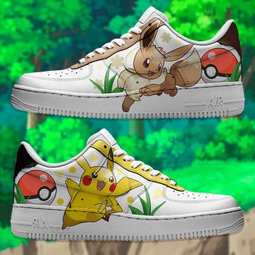 Pikachu X Eevee Custom Air Force 1