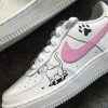 Pink Cat Painted Custom Air Force 1