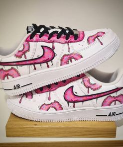 Pink Donut Painted Custom Air Force 1