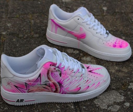 Pink Flamingo Painted Custom Air Force 1