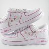 Pink Heart Design Custom Air Force 1