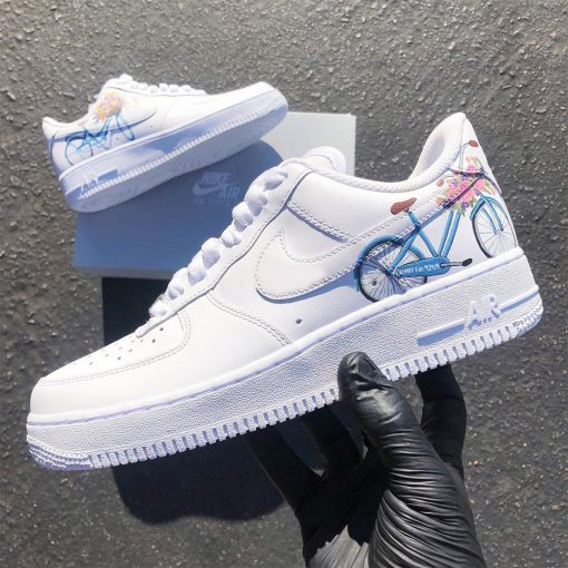 Pink Rose Bicycle Custom Air Force 1