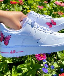 Pink Single Butterfly Custom Air Force 1