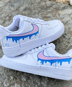 Pink Blue Drip Custom Air Force 1