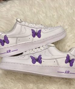 Purple Butterflies Air Custom Air Force 1