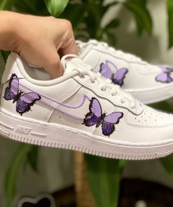 Purple Glitter Butterfly Custom Air Force 1