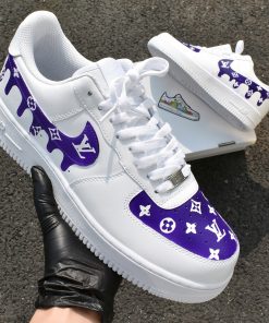 Purple LV Drip Custom Air Force 1