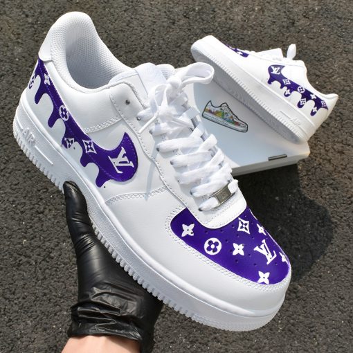 Purple LV Drip Custom Air Force 1