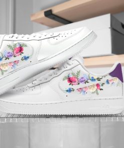 Purple Lavender Floral Custom Air Force 1