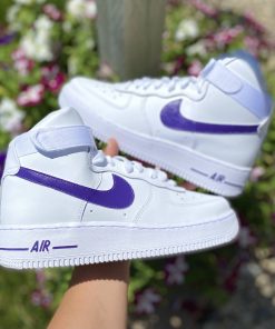 Purple Swoosh Check Custom Air Force 1