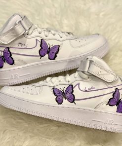 Purple Swoosh Butterfly Custom Air Force 1