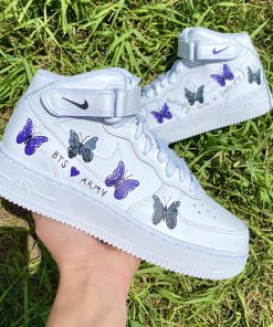 Purple Black Butterflies Custom Air Force 1