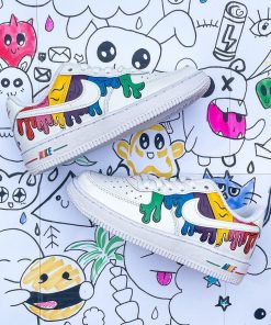 Rainbow Drip Cartoon Custom Air Force 1