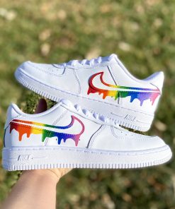 Rainbow Outline Swoosh Custom Air Force 1