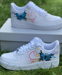 Rainbow Splatter Butterfly Custom Air Force 1