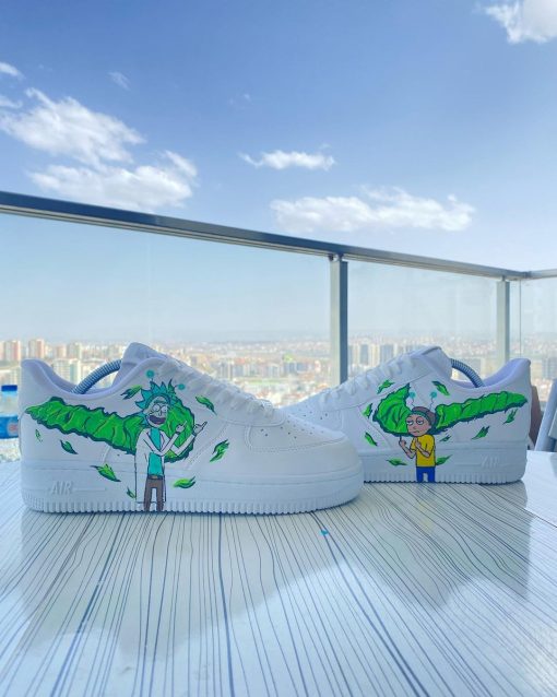 Rick Morty Painted Custom Air Force 1