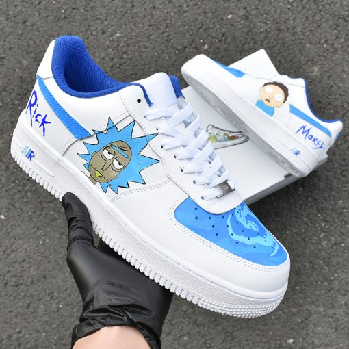 Blue Rick Morty Custom Air Force 1