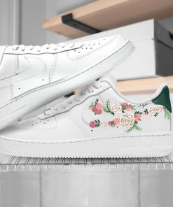 Sage Emerald Floral Custom Air Force 1