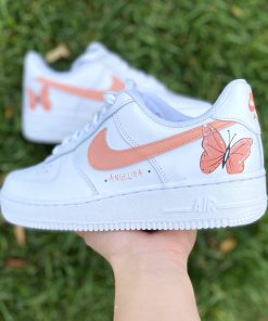 Salmon Butterfly Swoosh Custom Air Force 1