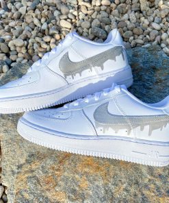 Silver Shiny Drip Custom Air Force 1