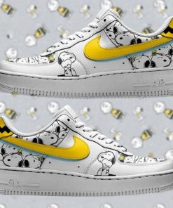 Snoopy Yellow Swoosh Custom Air Force 1