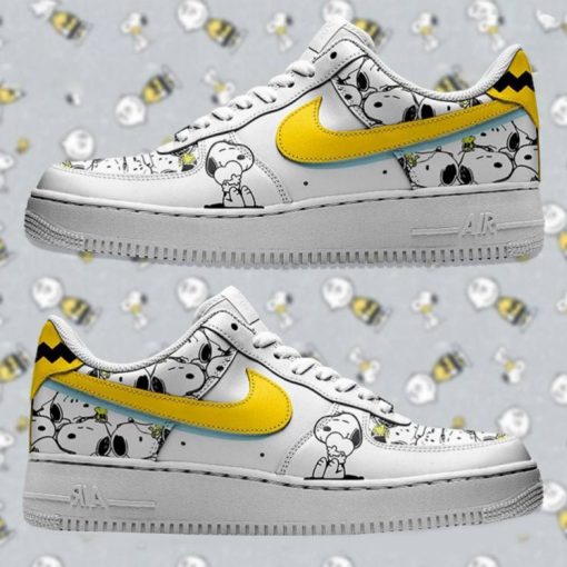 Snoopy Yellow Swoosh Custom Air Force 1