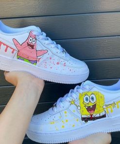 Spongebob Squarepants Painted Custom Air Force 1