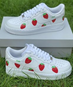 Strawberry Painted Custom Air Force 1